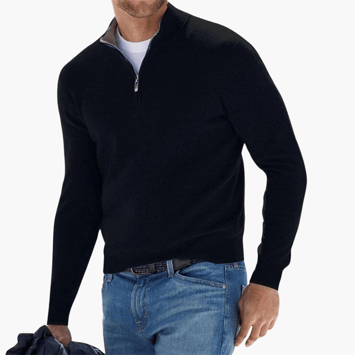 Pull élégant pour hommes | Fermeture éclair