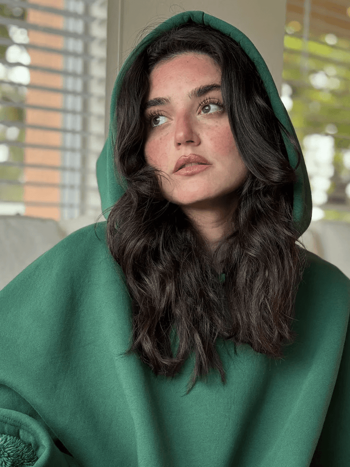 Hoodie Couverture Apaisante Oversize en Tissu Doux