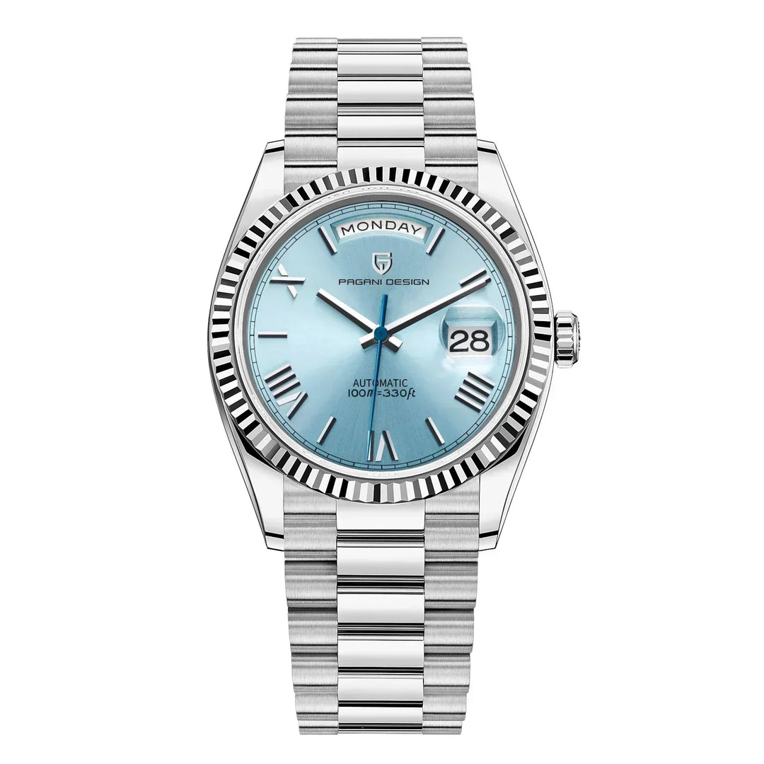 Montre Automatique pour Homme Premium – Acier Inoxydable, Auto-Remontante, Fonction Calendrier – Style Polyvalent pour Toutes les Occasions