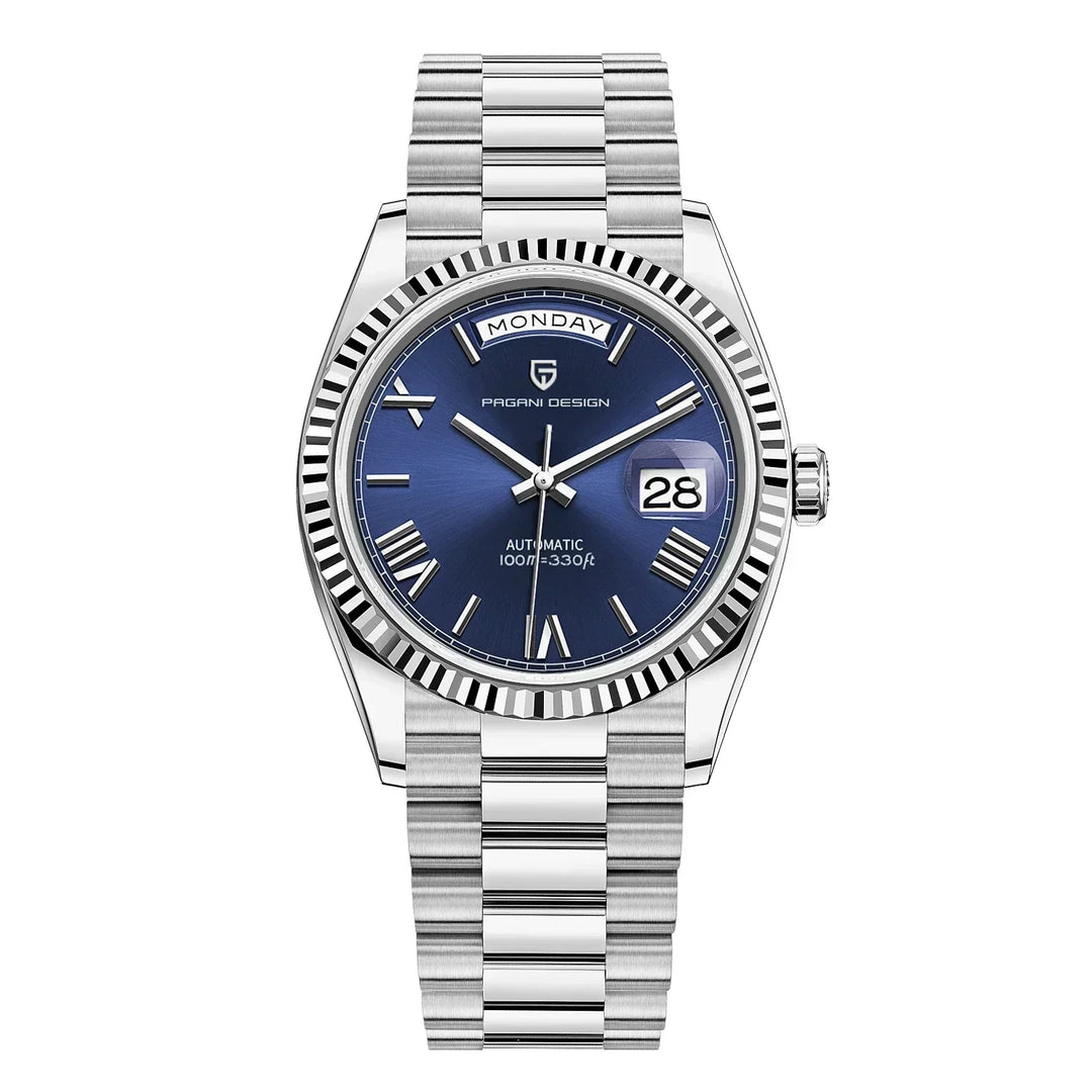 Montre Automatique pour Homme Premium – Acier Inoxydable, Auto-Remontante, Fonction Calendrier – Style Polyvalent pour Toutes les Occasions