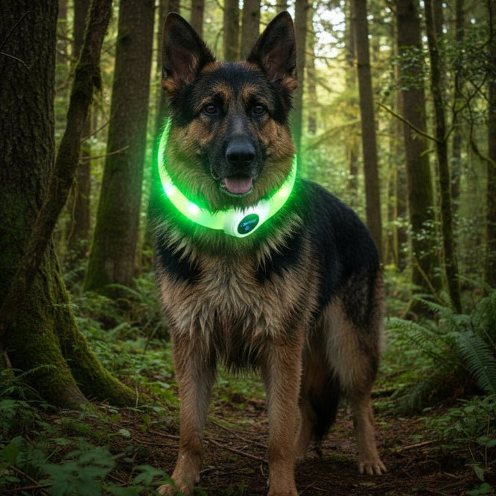 Collier LED pour Chiens pour des Promenades Nocturnes Sûres