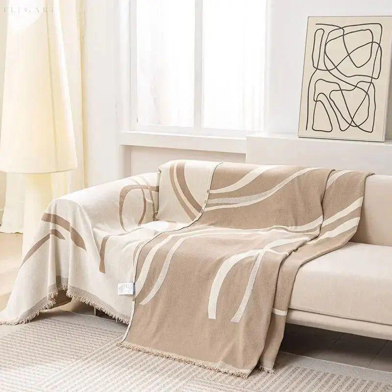 Housse de Canapé Réversible en Chenille et Coton – Douce et Luxueuse