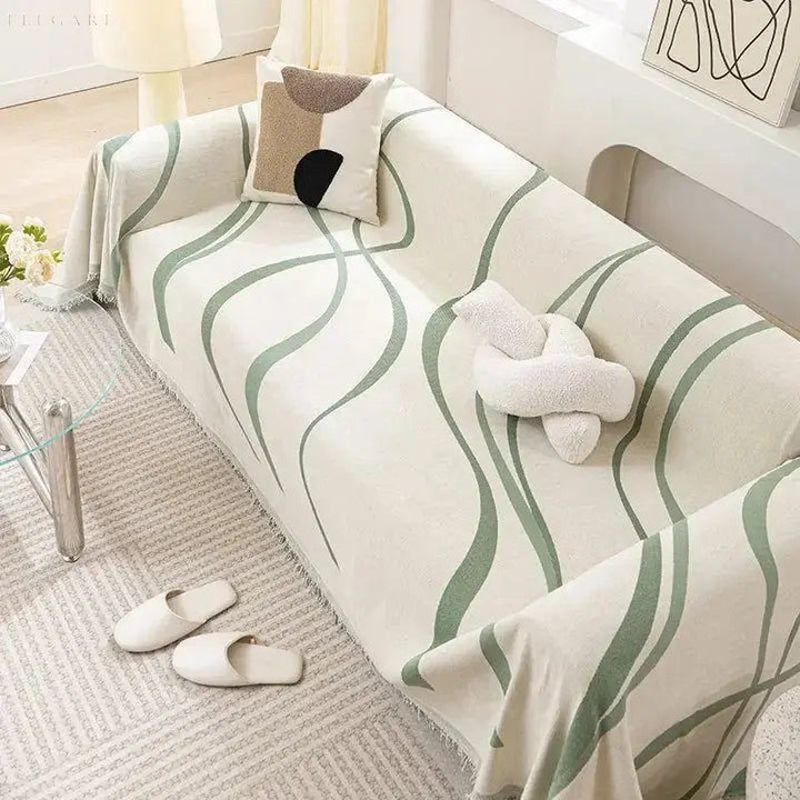Housse de Canapé Réversible en Chenille et Coton – Douce et Luxueuse