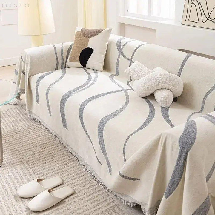Housse de Canapé Réversible en Chenille et Coton – Douce et Luxueuse