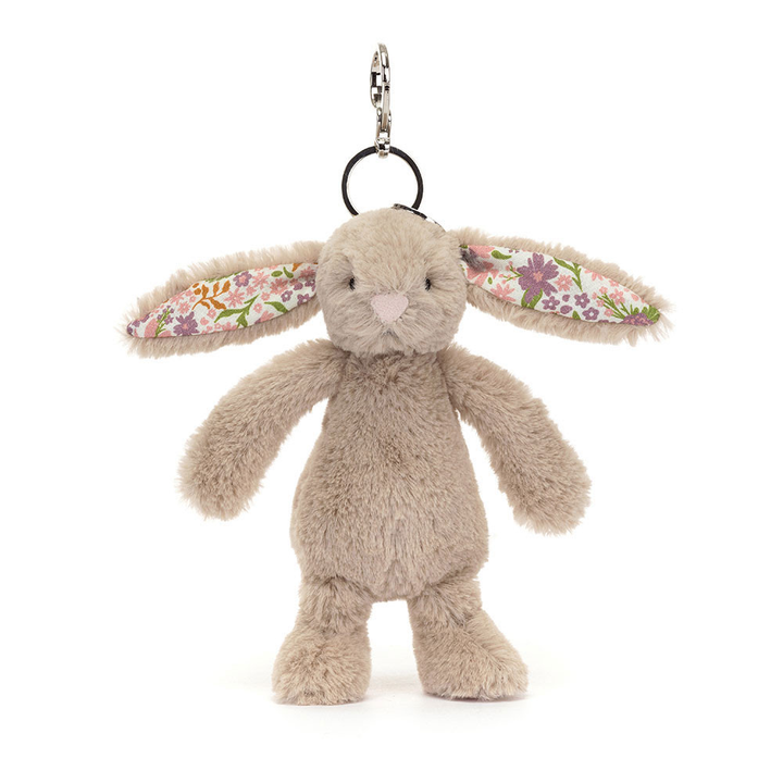 Porte-clés Lapin 'Pétale' Beige Fleur