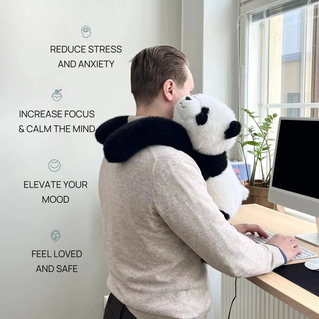 Compagnon de câlins en fausse fourrure ultra-douce pour soulager le stress