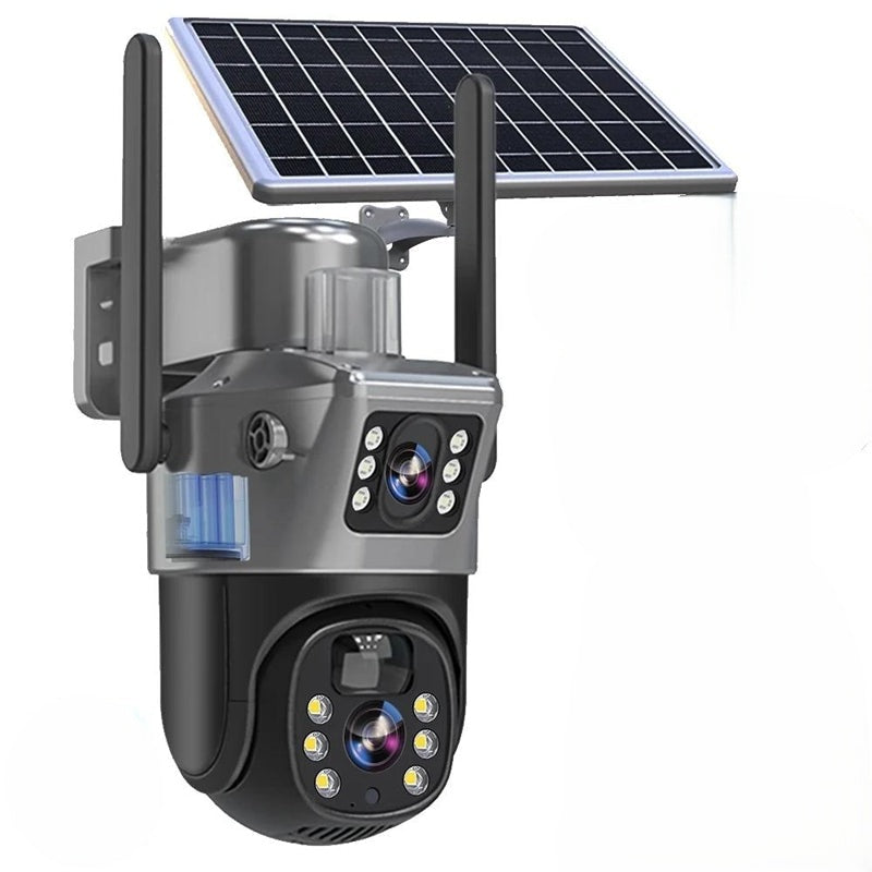 Caméra de Sécurité 4K Sans Fil avec Panneau Solaire – Protection Double 4K