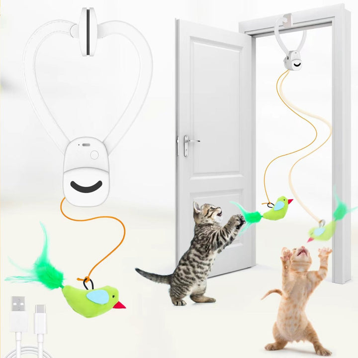 Jouet pour Oiseaux Activé par Mouvement pour Chats d'Intérieur