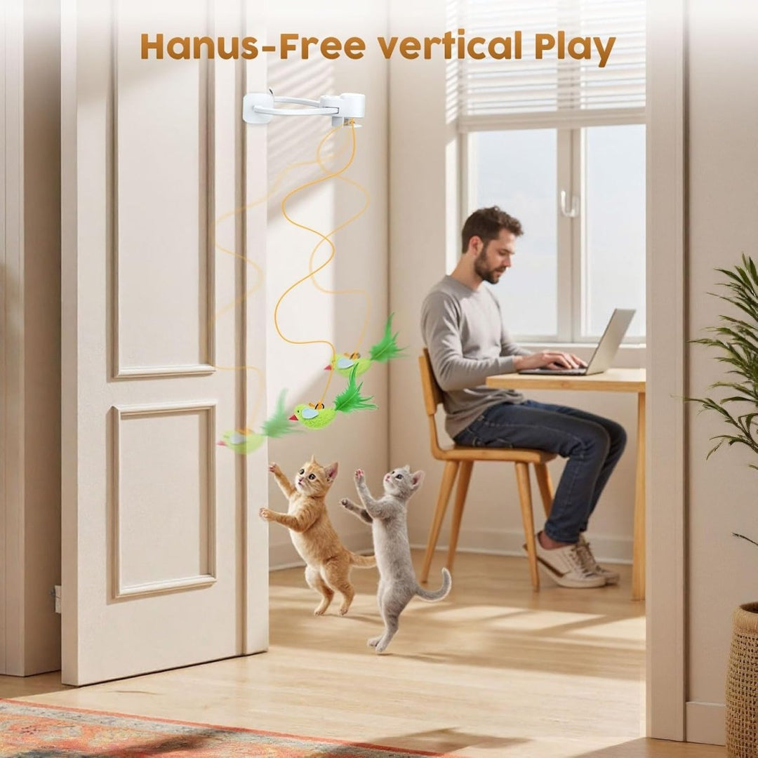 Jouet pour Oiseaux Activé par Mouvement pour Chats d'Intérieur