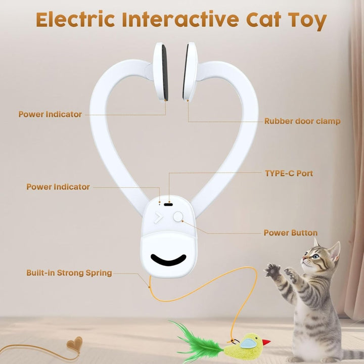 Jouet pour Oiseaux Activé par Mouvement pour Chats d'Intérieur