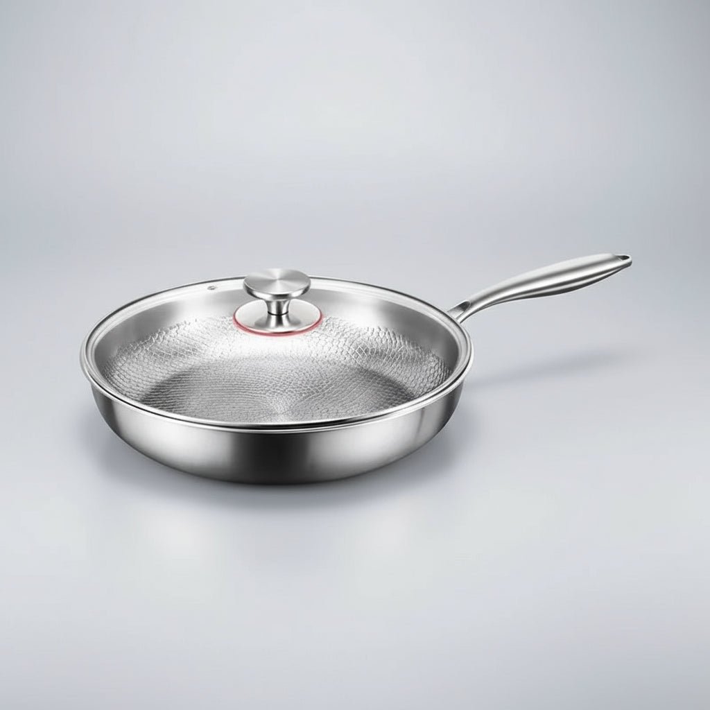 Poêle à Frire en Titane Martelé Antiadhésive pour Plaques à Induction et Cuisines Modernes