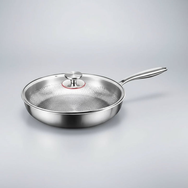 Poêle à Frire en Titane Martelé Antiadhésive pour Plaques à Induction et Cuisines Modernes