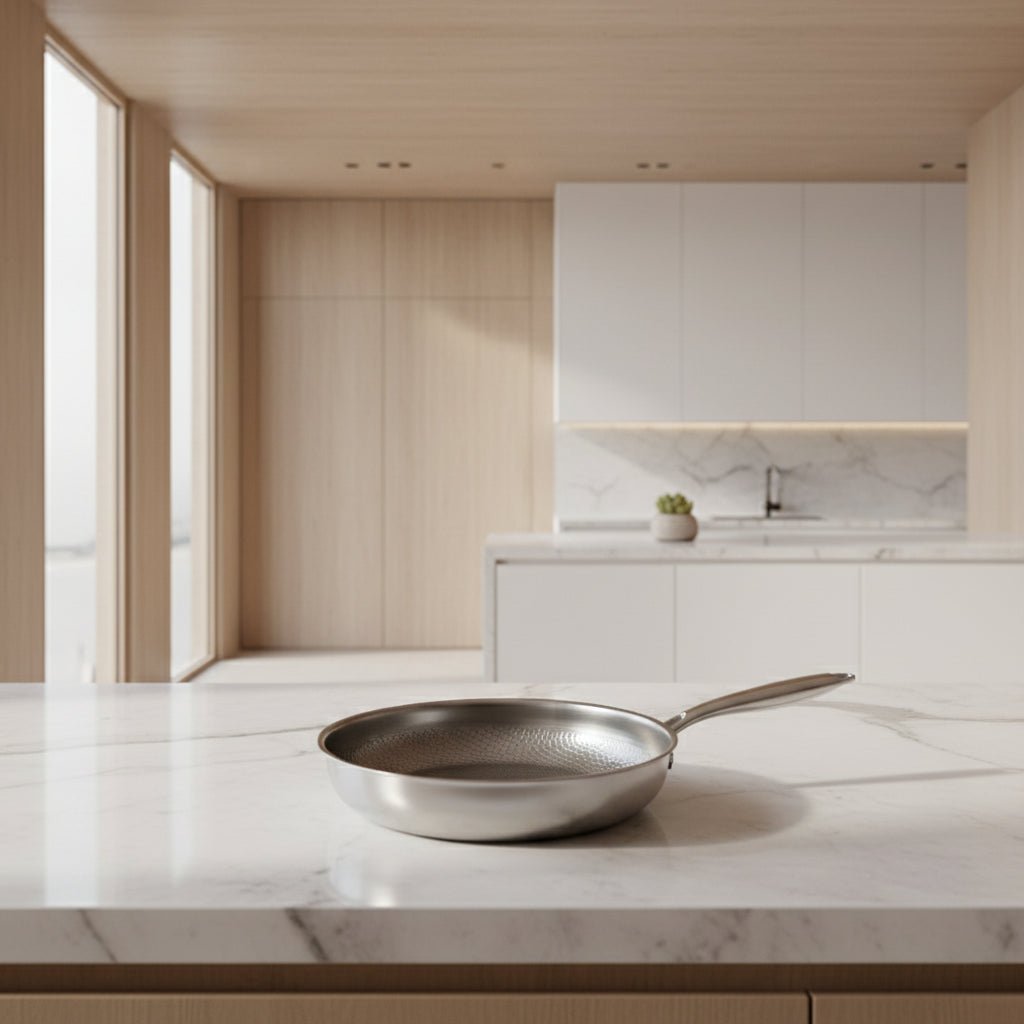 Poêle à Frire en Titane Martelé Antiadhésive pour Plaques à Induction et Cuisines Modernes