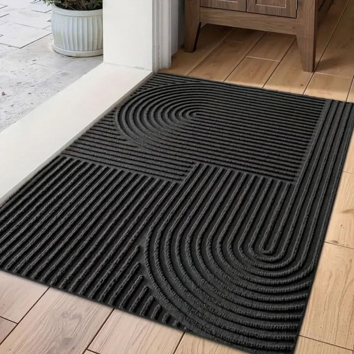 Tapis Absorbant et Lavable avec Motif de Lignes Fluides