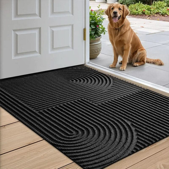 Tapis Absorbant et Lavable avec Motif de Lignes Fluides