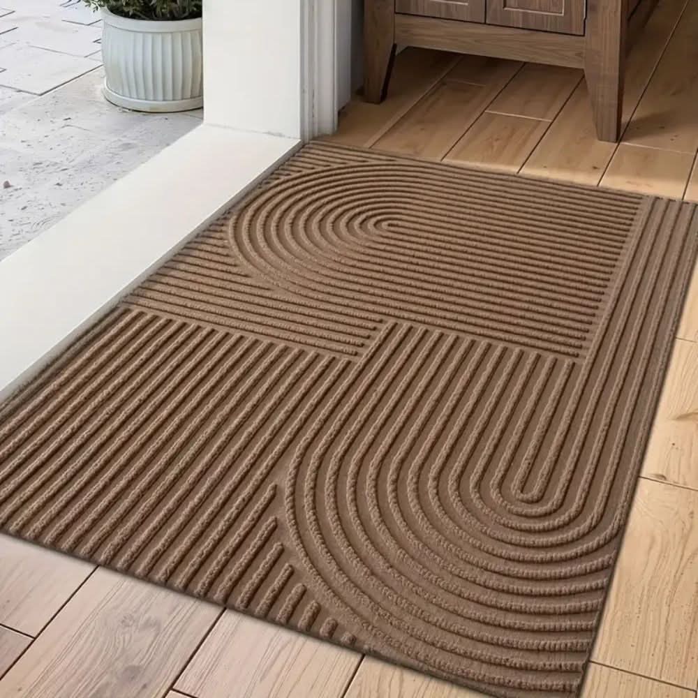 Tapis Absorbant et Lavable avec Motif de Lignes Fluides
