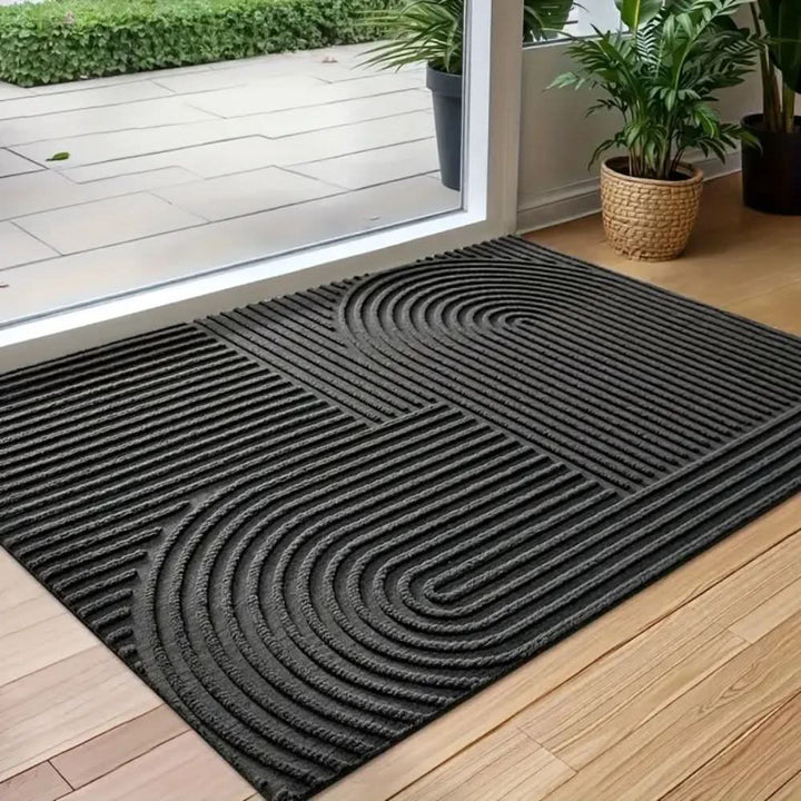 Tapis Absorbant et Lavable avec Motif de Lignes Fluides