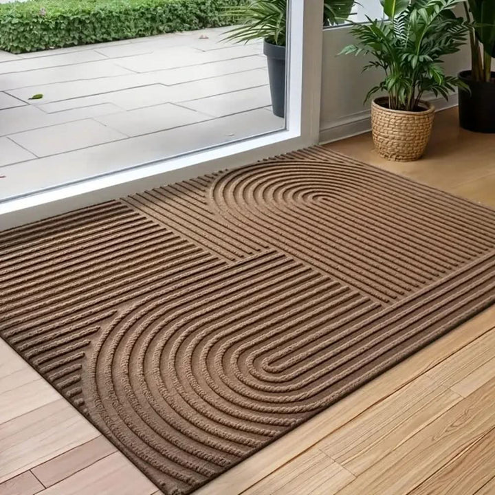 Tapis Absorbant et Lavable avec Motif de Lignes Fluides