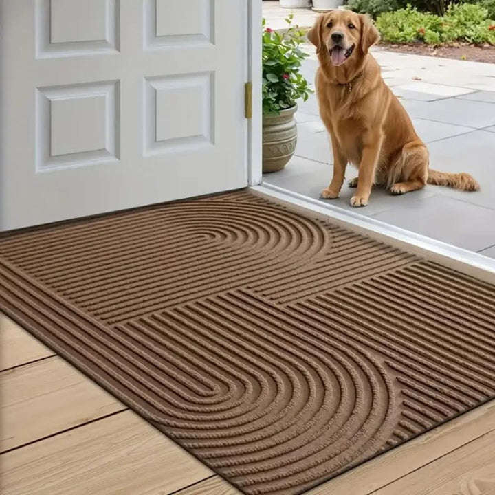 Tapis Absorbant et Lavable avec Motif de Lignes Fluides