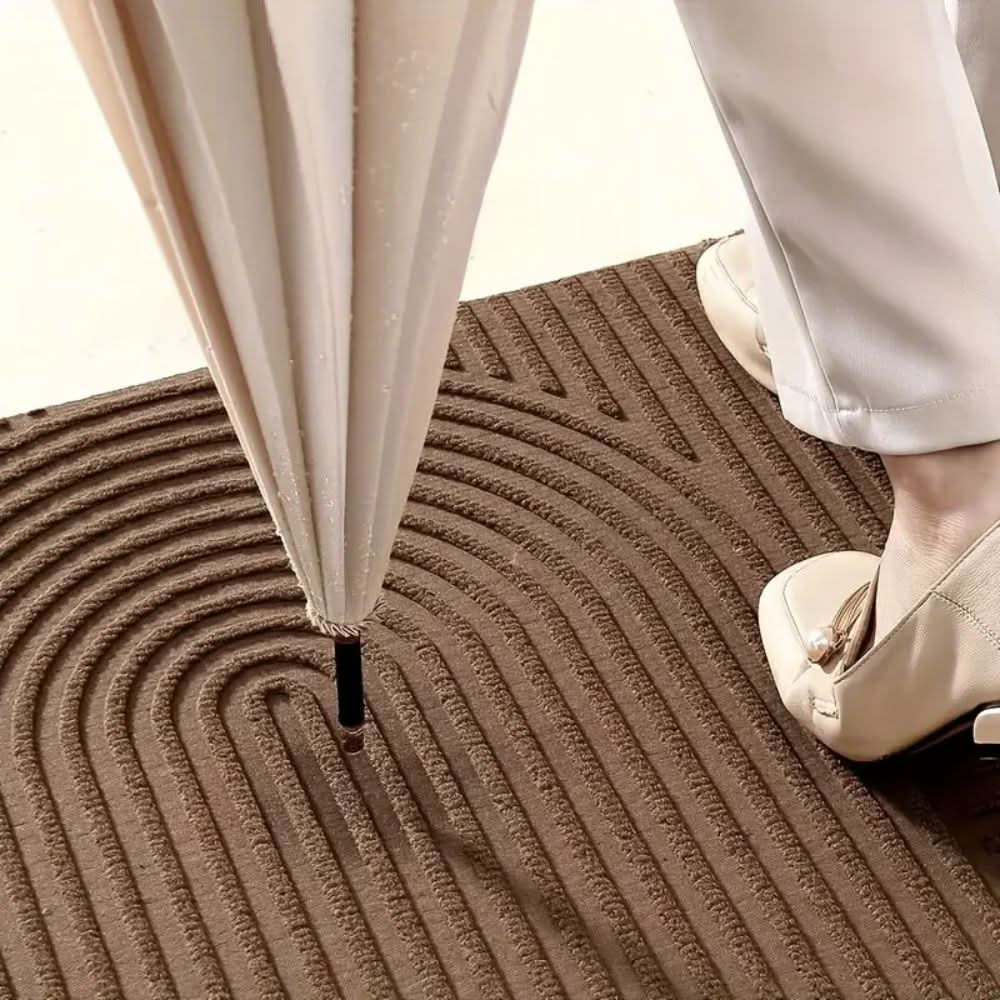 Tapis Absorbant et Lavable avec Motif de Lignes Fluides