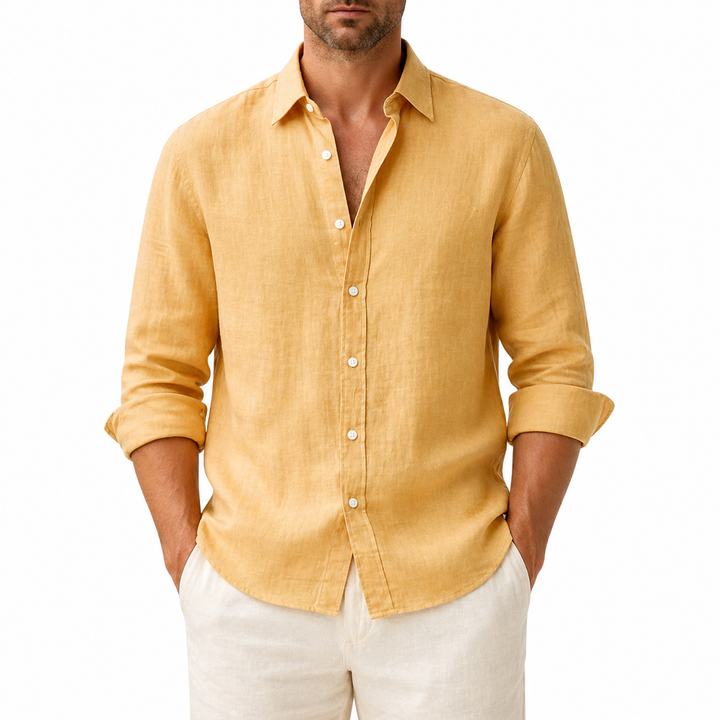 Chemise Décontractée À Boutons Pour Homme | Manches Longues