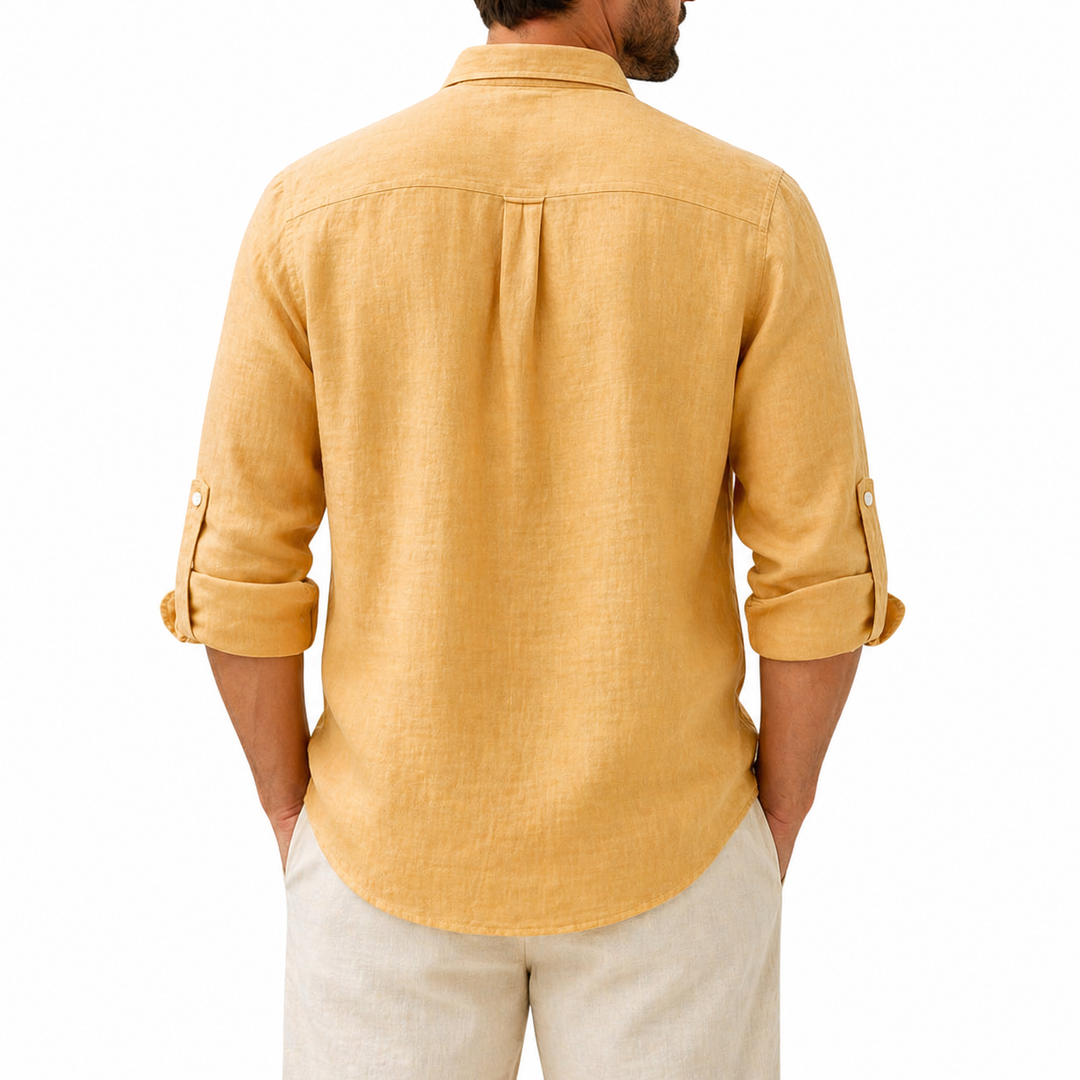 Chemise Décontractée À Boutons Pour Homme | Manches Longues