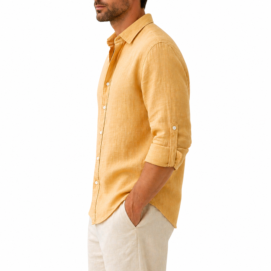 Chemise Décontractée À Boutons Pour Homme | Manches Longues