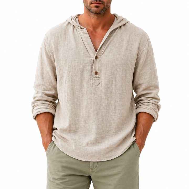Chemise Henley Décontractée Pour Homme | Manches Longues