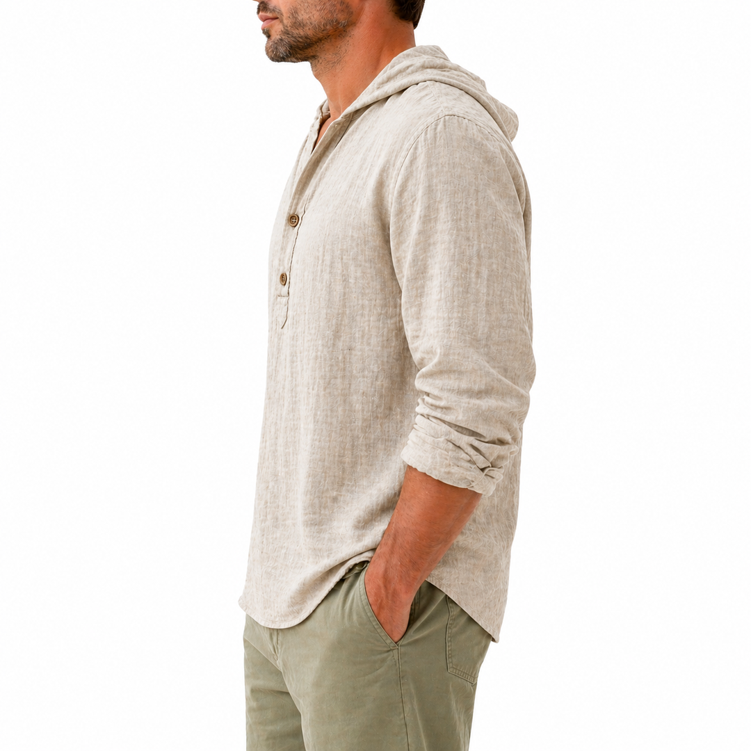 Chemise Henley Décontractée Pour Homme | Manches Longues