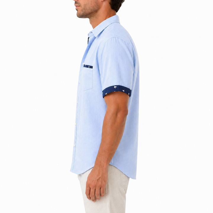 Chemise À Manches Courtes Pour Homme | Avec Patte De Boutonnage