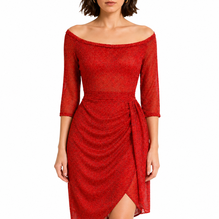 Femme Robe De Fête À Épaules Dénudées | Midi