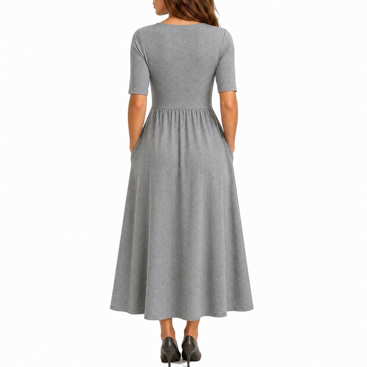 Robe Portefeuille À Col en V Pour Femme | Midi