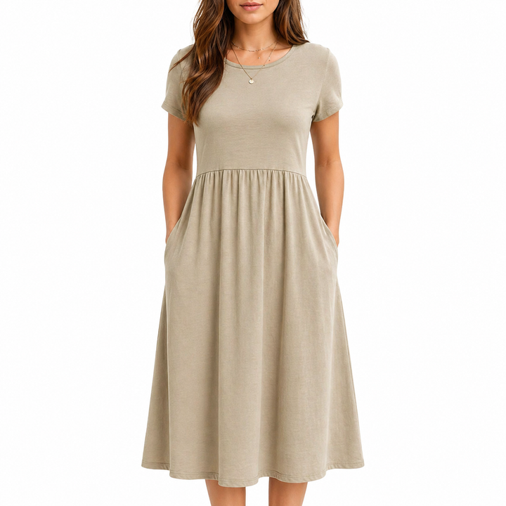 Robe Midi Décontractée Pour Femme | Avec Poches