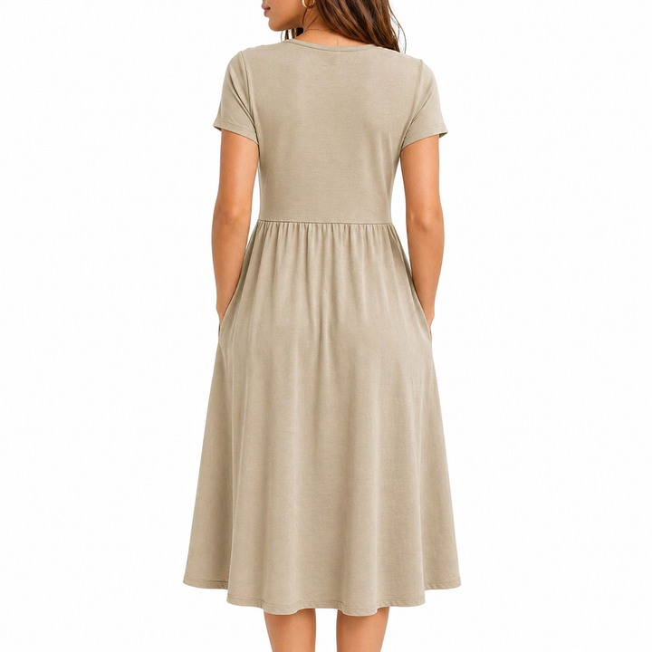 Robe Midi Décontractée Pour Femme | Avec Poches