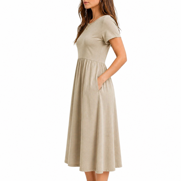 Robe Midi Décontractée Pour Femme | Avec Poches