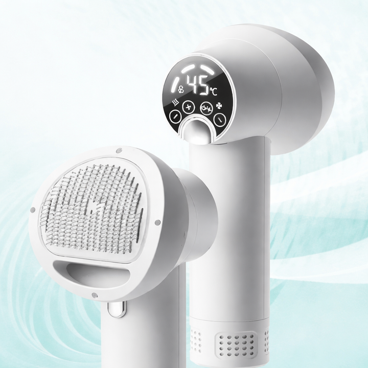 Sèche-Cheveux Doux – Séchage Doux et Brossage pour une Expérience de Toilettage Relaxante