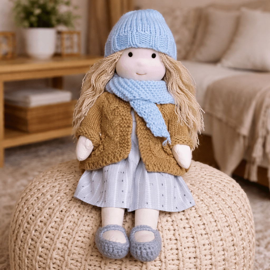 Poupée Waldorf Artisanale Fabriquée en Coton pour un Jeu Créatif