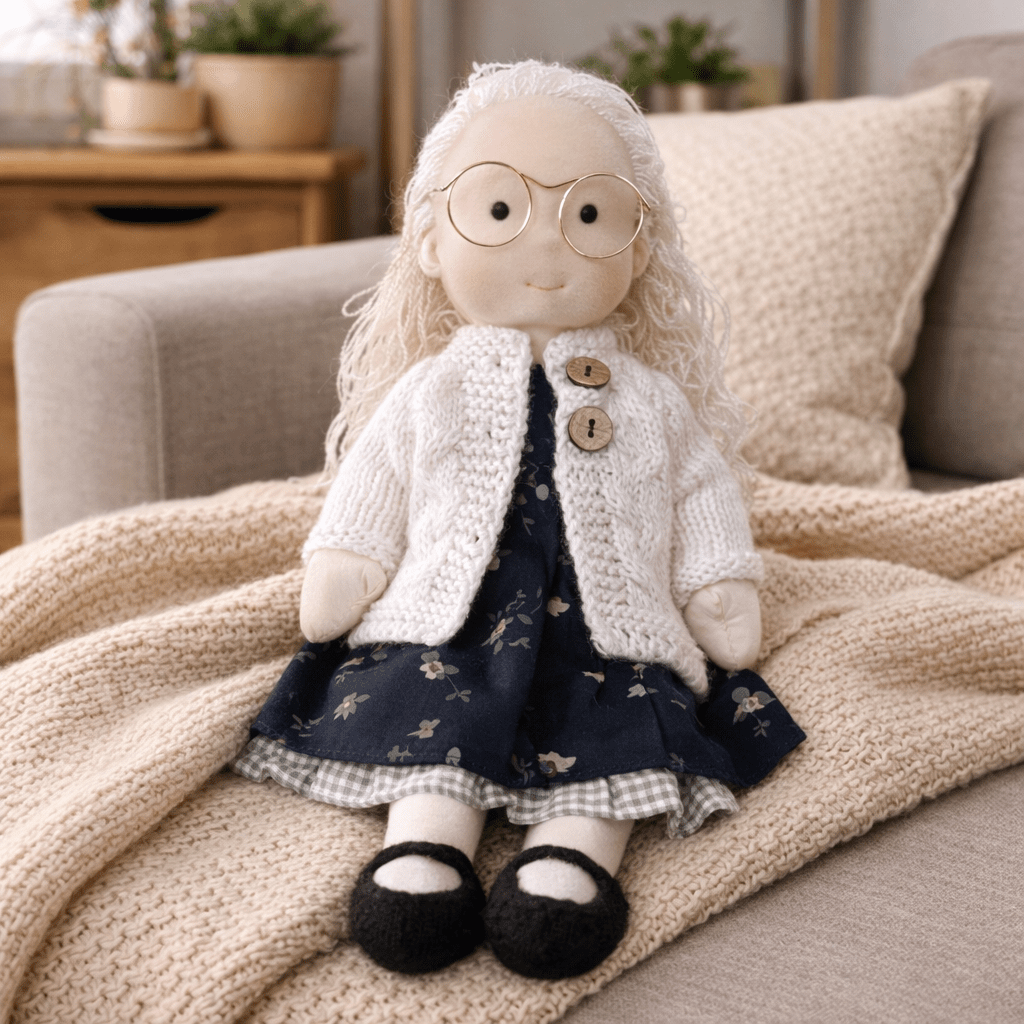 Poupée Waldorf Artisanale Fabriquée en Coton pour un Jeu Créatif