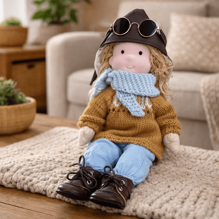 Poupée Waldorf Artisanale Fabriquée en Coton pour un Jeu Créatif