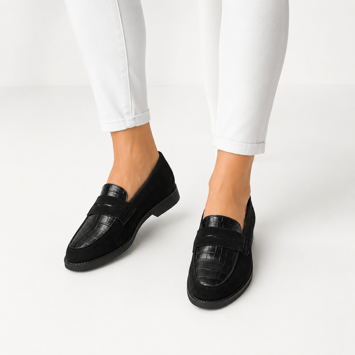 Confortables Mocassins Noirs pour Femmes