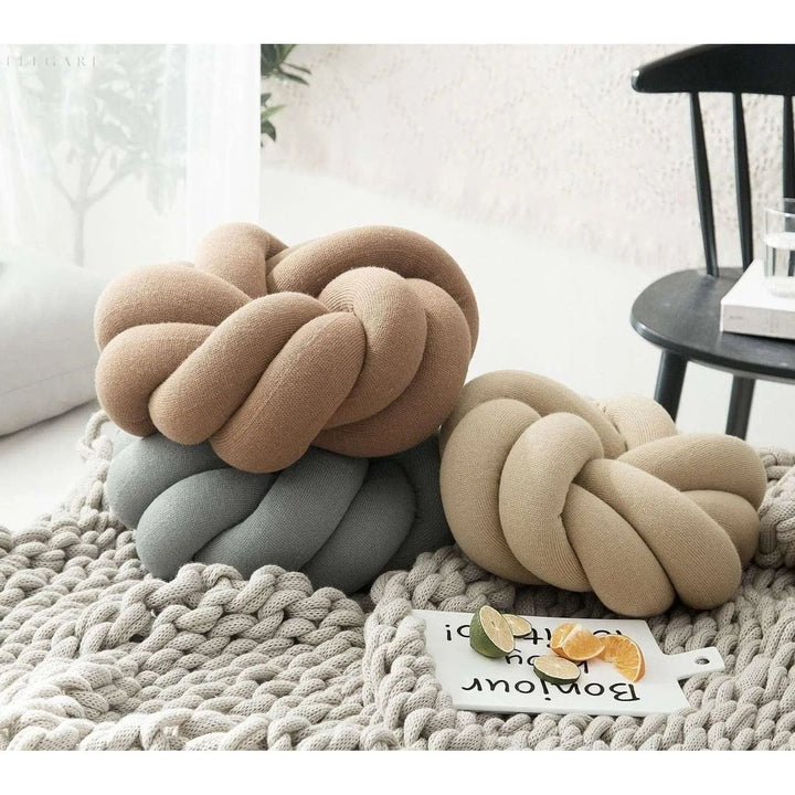 Coussin Nœud en Coton Doux