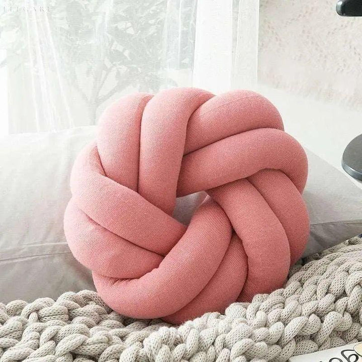 Coussin Nœud en Coton Doux