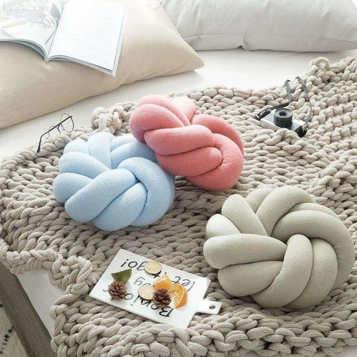 Coussin Nœud en Coton Doux