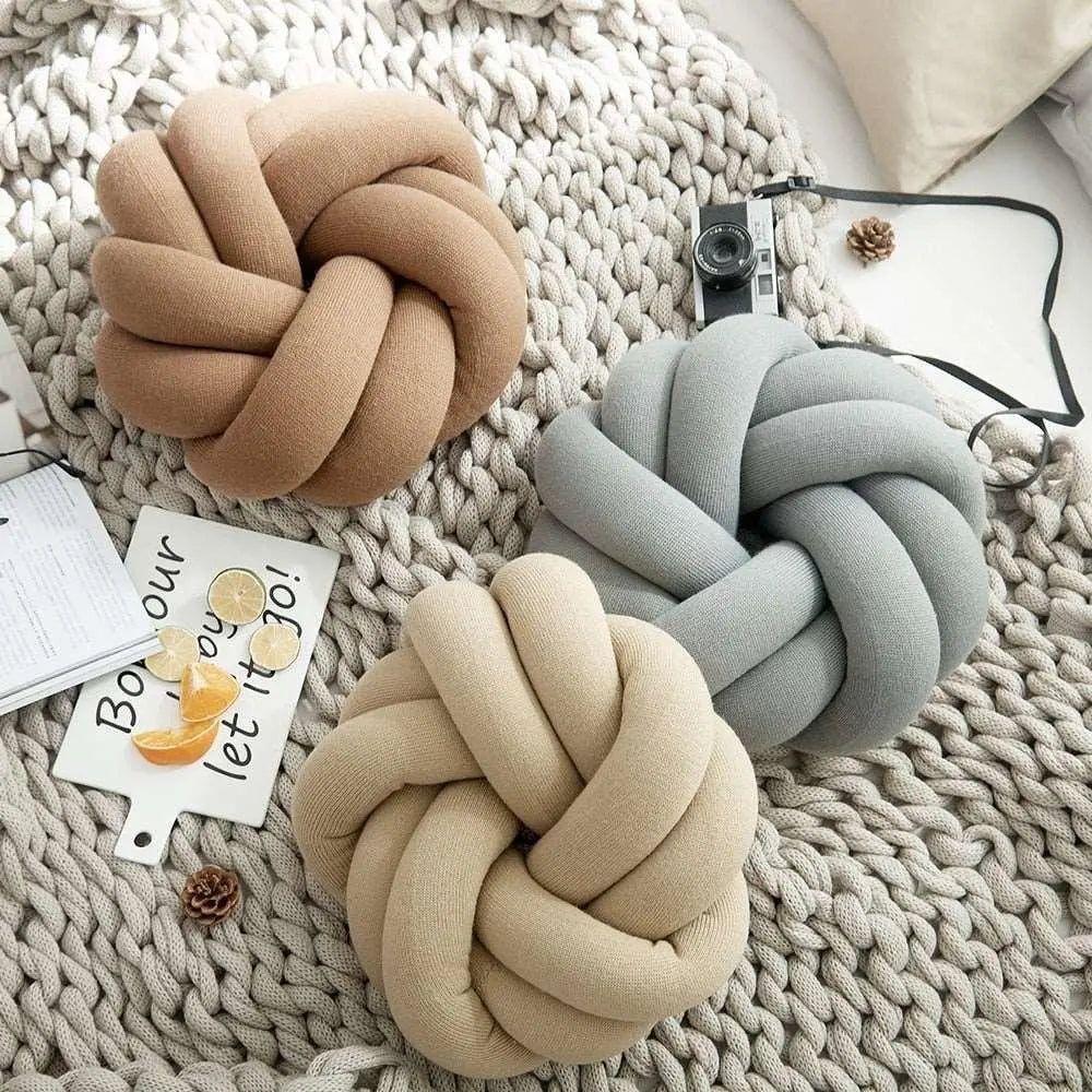 Coussin Nœud en Coton Doux