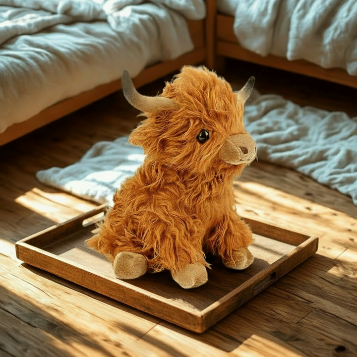 Vache des Highlands en peluche douce – Jouet câlin adorable pour les amis