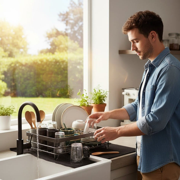 Égouttoir Pliable en Acier Inoxydable - Design Économiseur d'Espace pour Cuisines Modernes