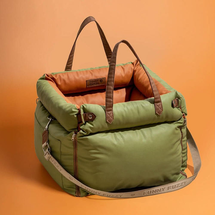 Siège de voiture de luxe pour chien avec ceinture de sécurité pour des trajets élégants