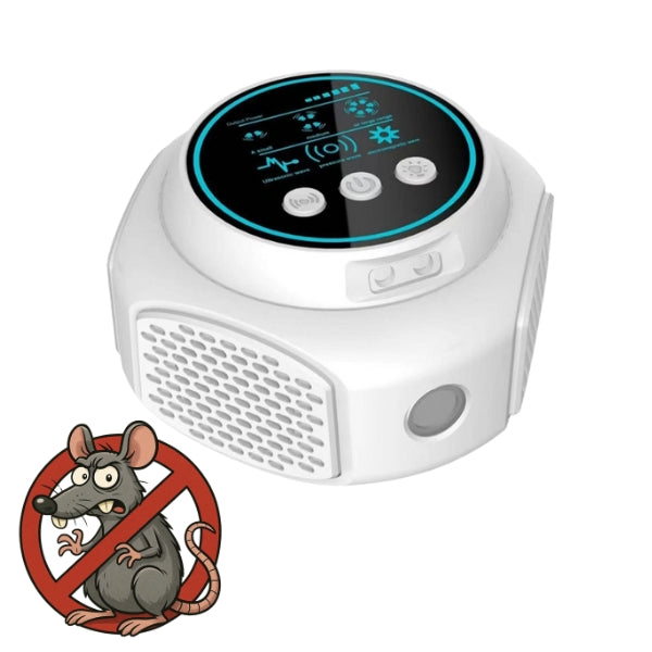 Répulseur Ultrasonique Silencieux pour Rats pour Usage Intérieur et Extérieur - Couvre 3200 Pieds Carrés