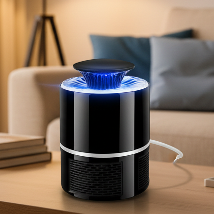 Lampe à moustiques UV silencieuse avec USB et système anti-choc