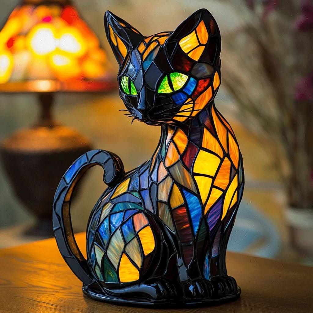 Lampe de Nuit LED Chat Amusante avec Douce Lumière Ambiante